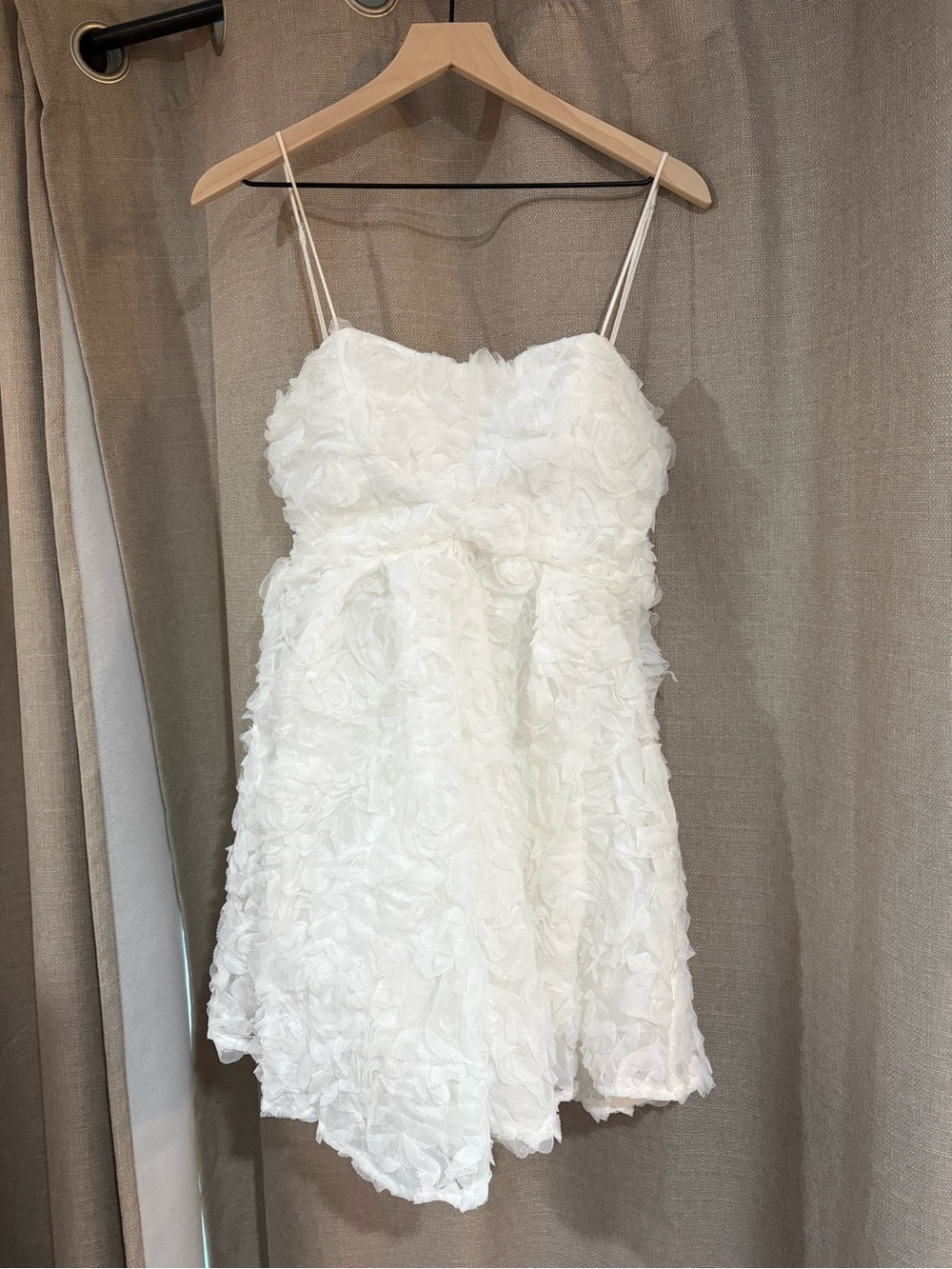 Showpo White Floral Rosette Mini Dress - Picture 2 of 6